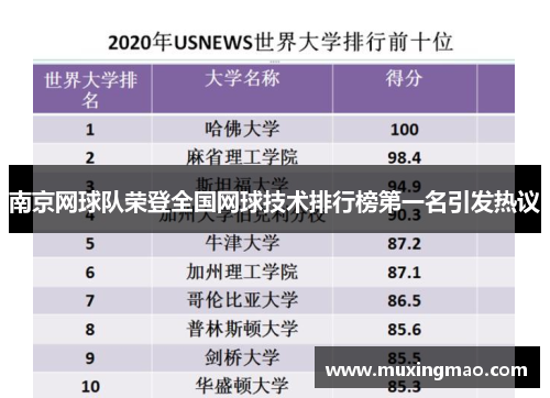 南京网球队荣登全国网球技术排行榜第一名引发热议